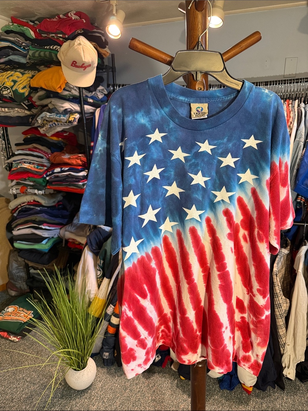 Liquid Blue Harley Davidson (Lima Linda, CA) tie-dye Vintage Tee - USA